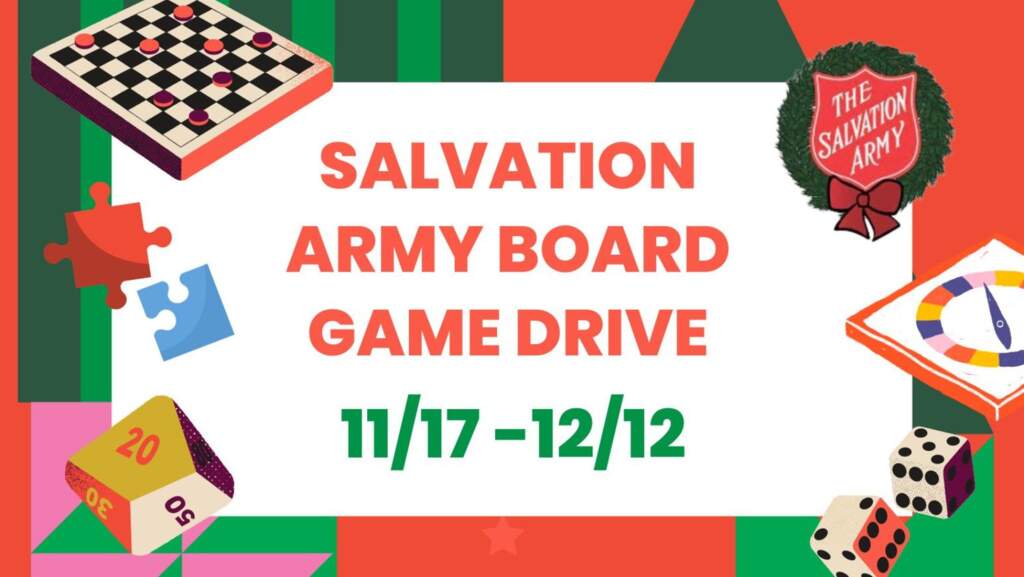 Salvation Army Board Game Toy Drive at Inspired Health Group
